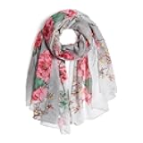 Lightweight Scarves Floral Cotton Scarf for Women Fashion Shawl Wraps Thin Fall Winter Neck Scarves