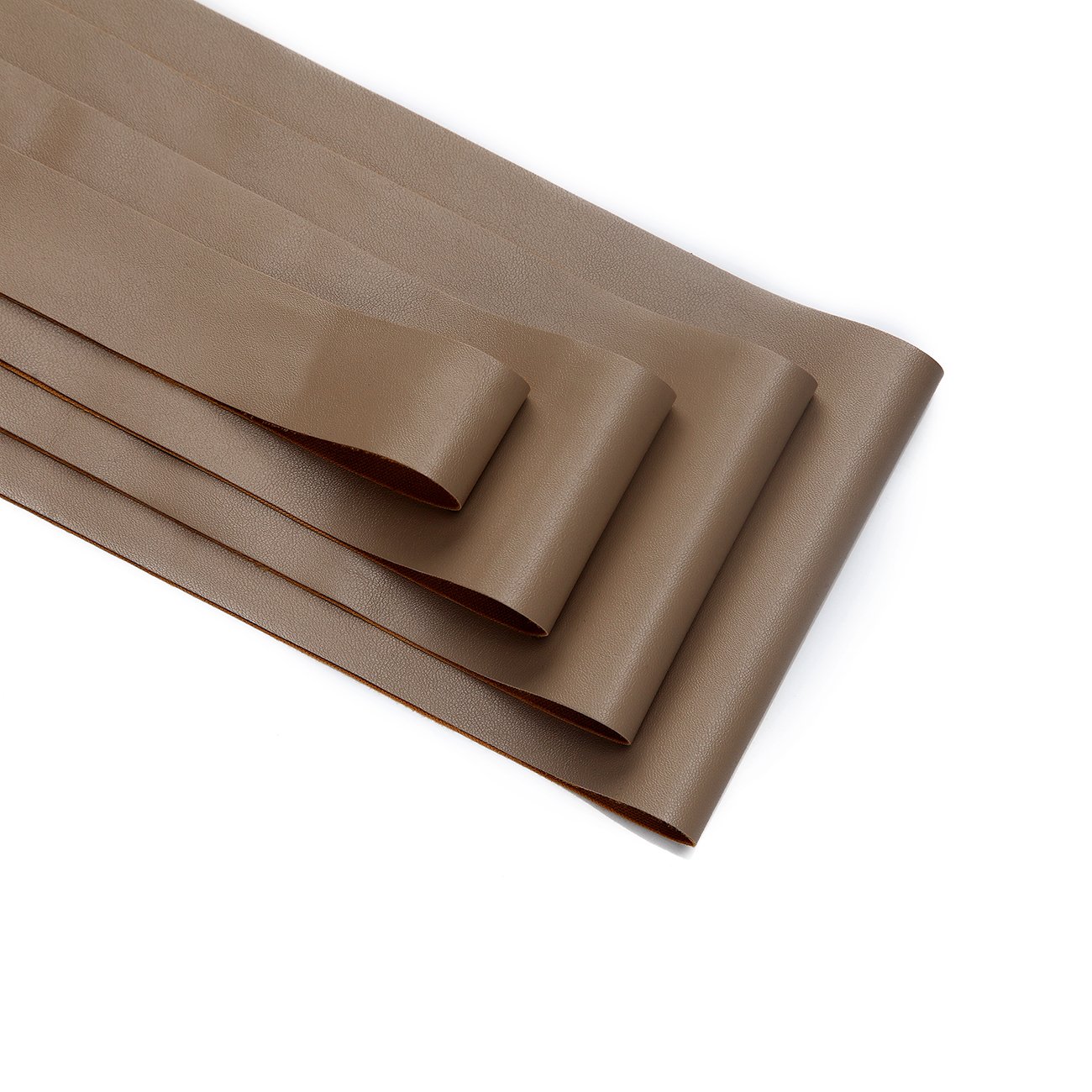 Faux Leather Ribbon Bias Binding Tape, PU Leatherette Fabric Trim Supple Handle, Slight Strech Both Ways Upholstery Crafts Projects Neotrims. Beige 75mm-2.5yards