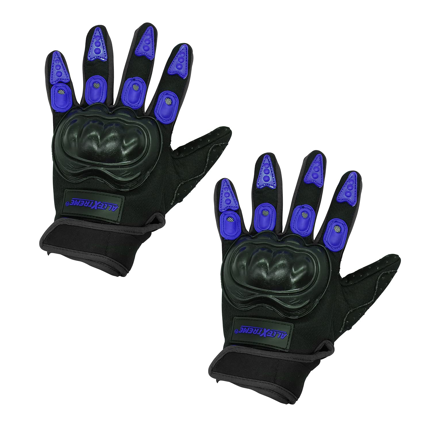 AllextremeProbiker Protective Full Finger Gloves Anti-Skid Surface Breathable Bike Riding Glove for Motorcycle Cycling Climbing Mountaineering Hiking (M, Blue)