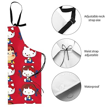 Amazon.co.jp: [Lasinoreu] ペコちゃん ハローキティ エプロン