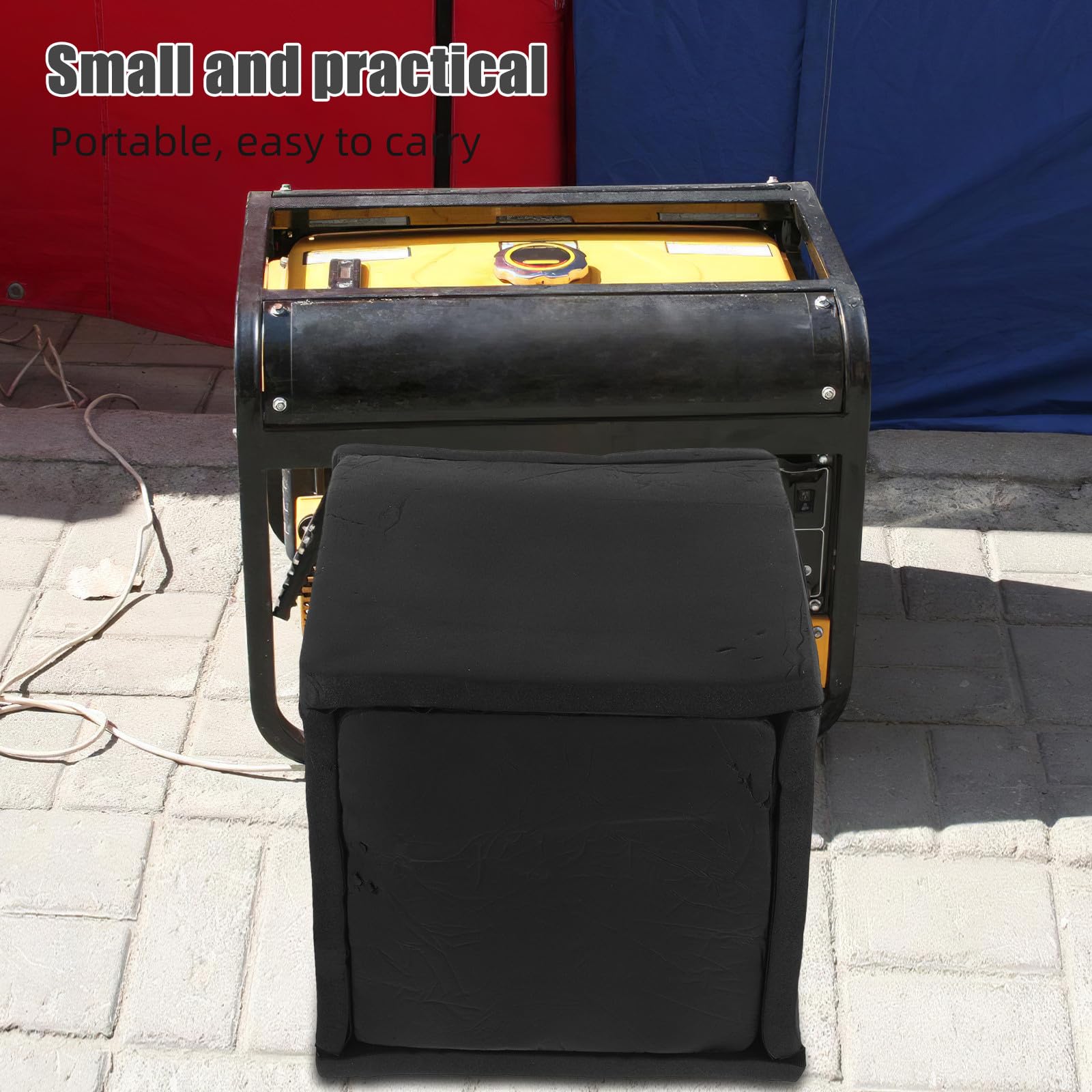 Gatuida Scatola Fonoassorbente Insonorizzata Portatile Per Pompa Dell'Acqua Con Isolamento Acustico E Copertura Riduzione Rumore Per Generatore Booster Nero