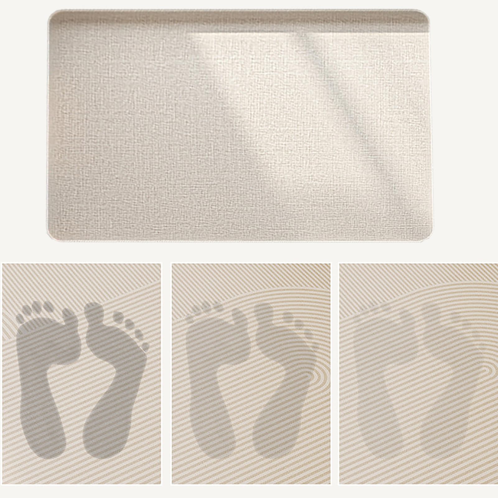 Tapis de Sol Lavable en Pierre de Diatomée 80x120cm, Super Absorbant, Tapis de Douche Doux Séchage, Doux Microfibre Douceur d'intérieur, Lavable en Machine, pour Chambres, Cuisines
