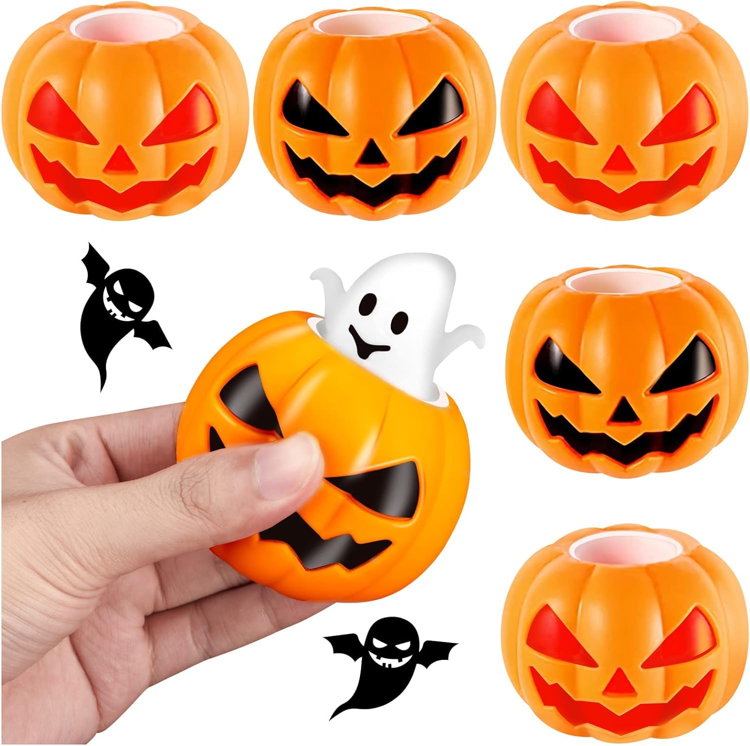 Jouet Sensoriel Pop It Halloween - 7 Pièces (fantôme, Citrouille, Chauve-souris...) Pour Enfants Et Adultes