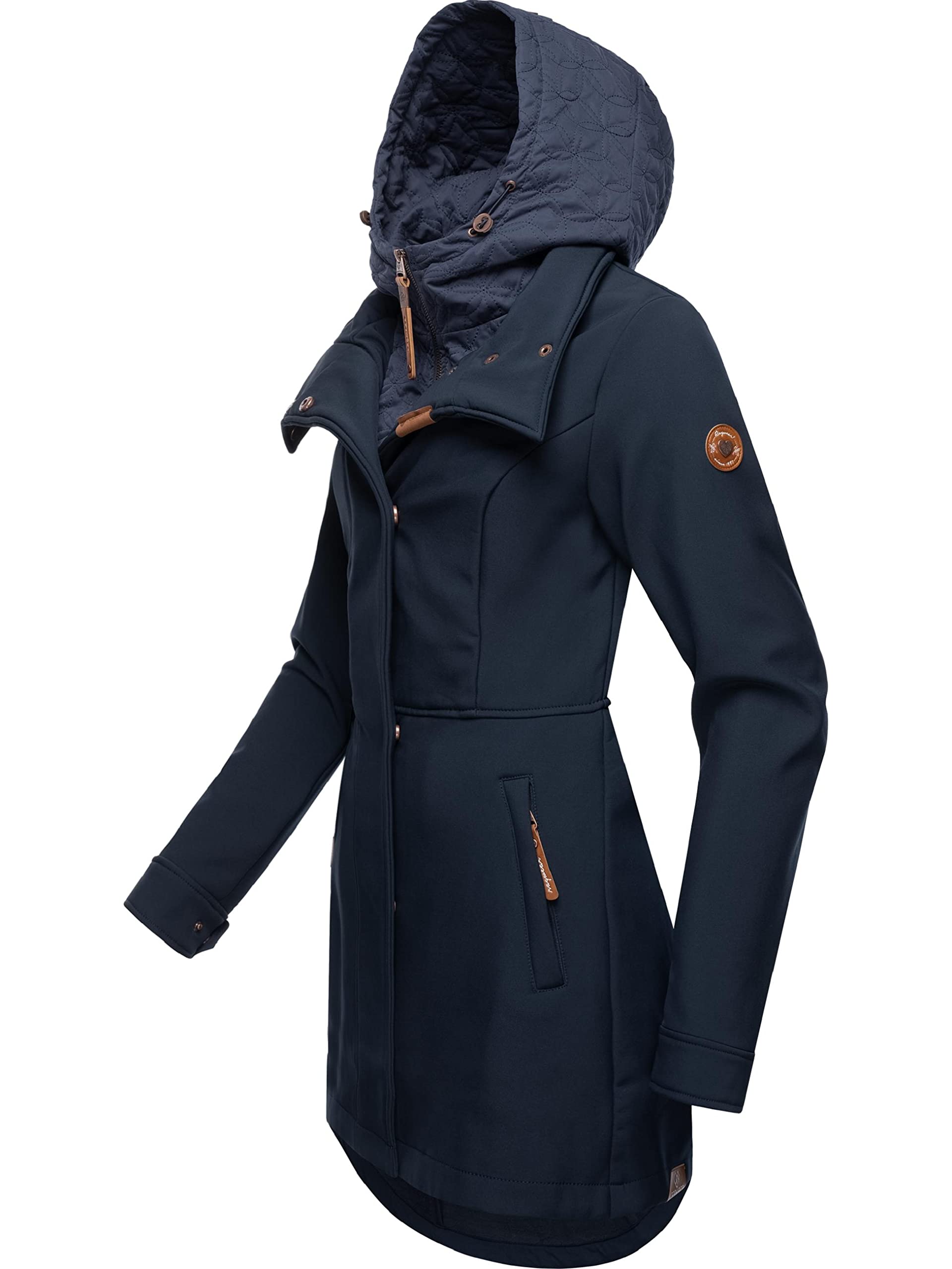 Ragwear Ybela damski płaszcz softshellowy, wodoszczelny, oddychający, z kapturem