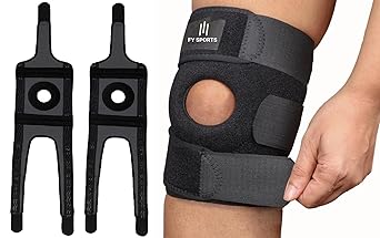 Premium Knee Support Open Patella, Breathable Knee Cap Brace for Arthritis, Pain Relief, Sports for Men & Women (Black),Non toxic, Free Size