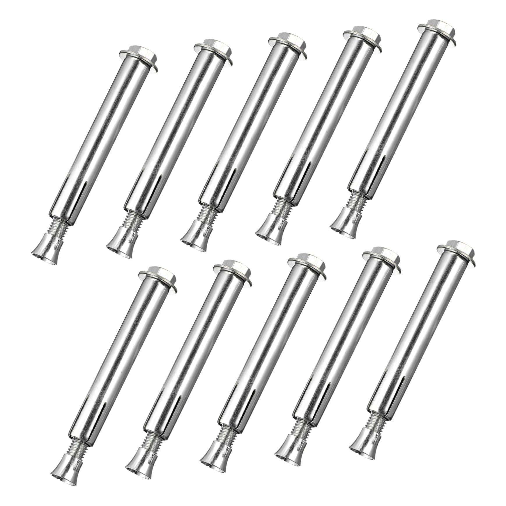 Cabilock 10Pcs Heavy Duty Expansion Bolts for Speed Bumps and Asphalt Installation Resistant Anchor Screws for Driveways and Roads High Performance Wear Resistant Fasteners