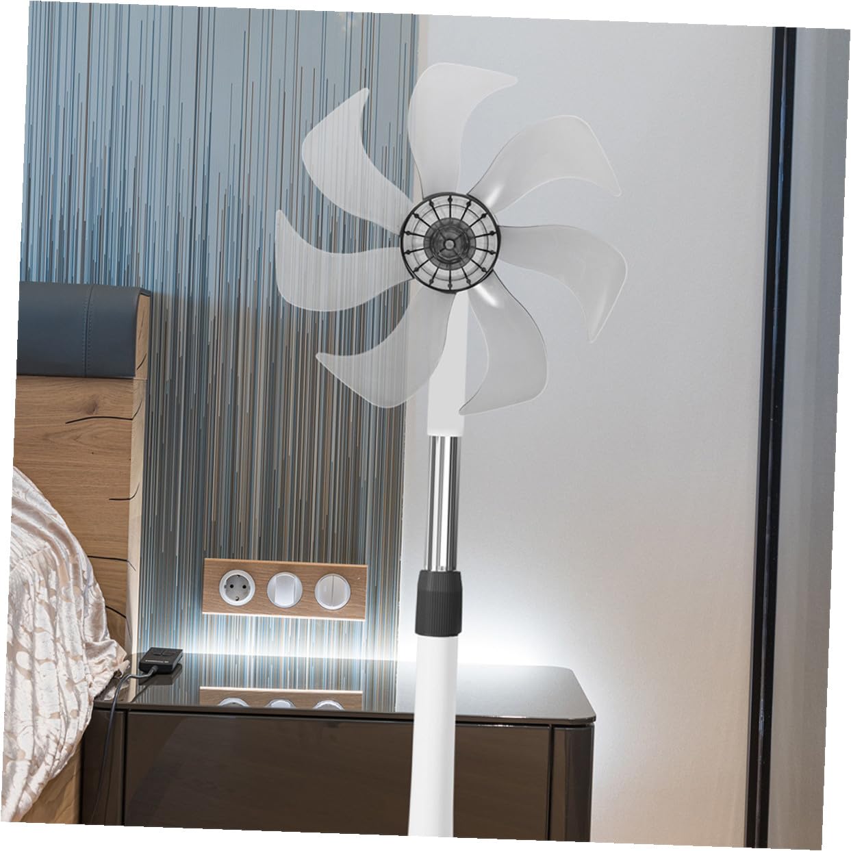 DOITOOL 2 Pezzi Lame di Ricambio per Ventilatore da 14 Pollici in Plastica Design Rinforzato, Compatibili Ventilatori da Parete da Pavimento, Accessorio Versatile Tappi di Blocco