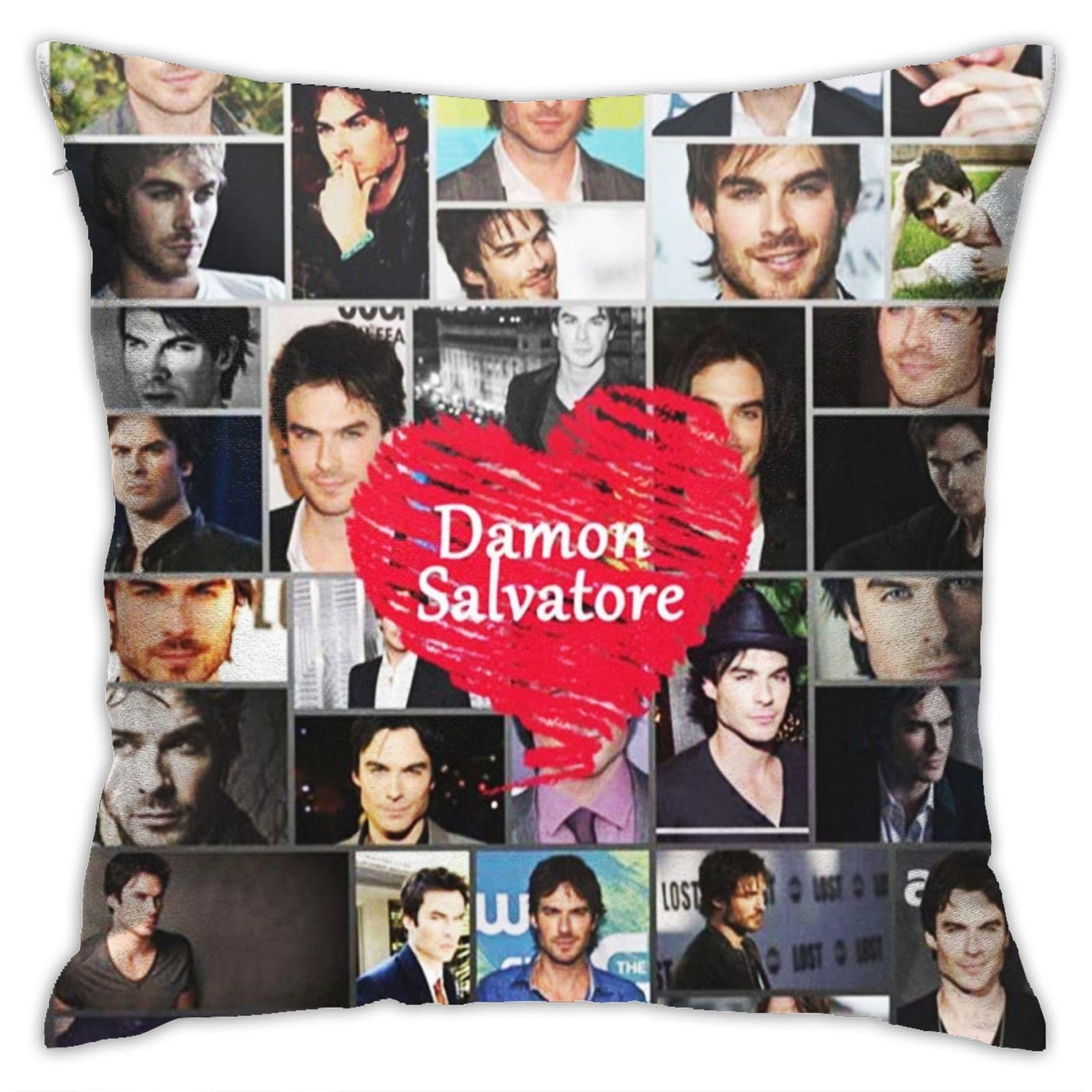 Djngn As Pic Damon Throw Pillow Case Salvatore Square Pillow Cover Cushion Cover For Sofa Couch Bedroom Livingroom Office Home Car Decor 18 X 18 Inch