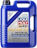 Liqui Moly Leichtlauf High Tech 5W-40 Fully Synthetic Motor Oil 5L - BMW Longlife-01, Porsche A40 Approved