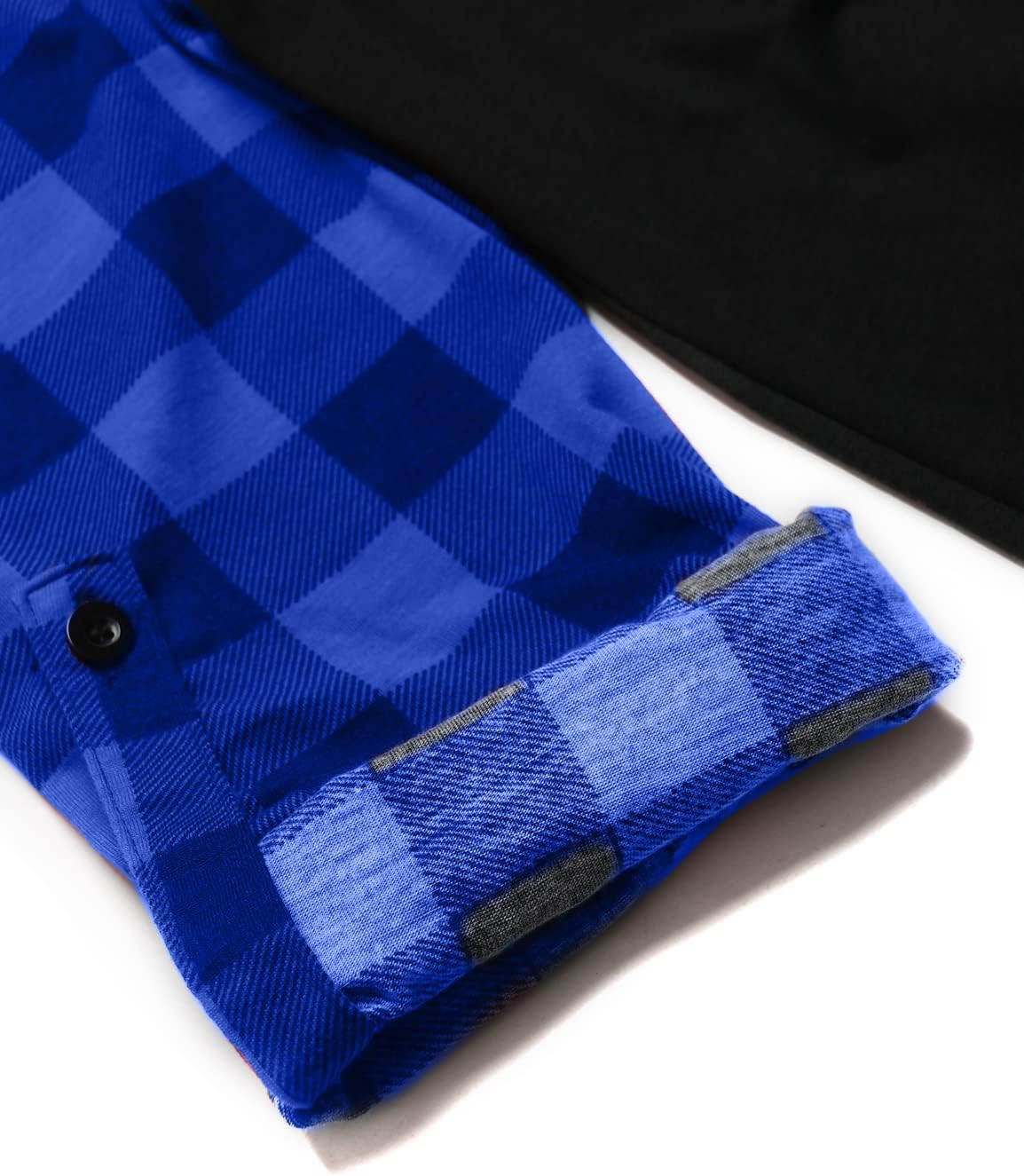 MOQIVG Womens Long Sleeve Contrast Collar Shirts Trendy Casual Plaid Patchwork Tunic Tops - Image 5