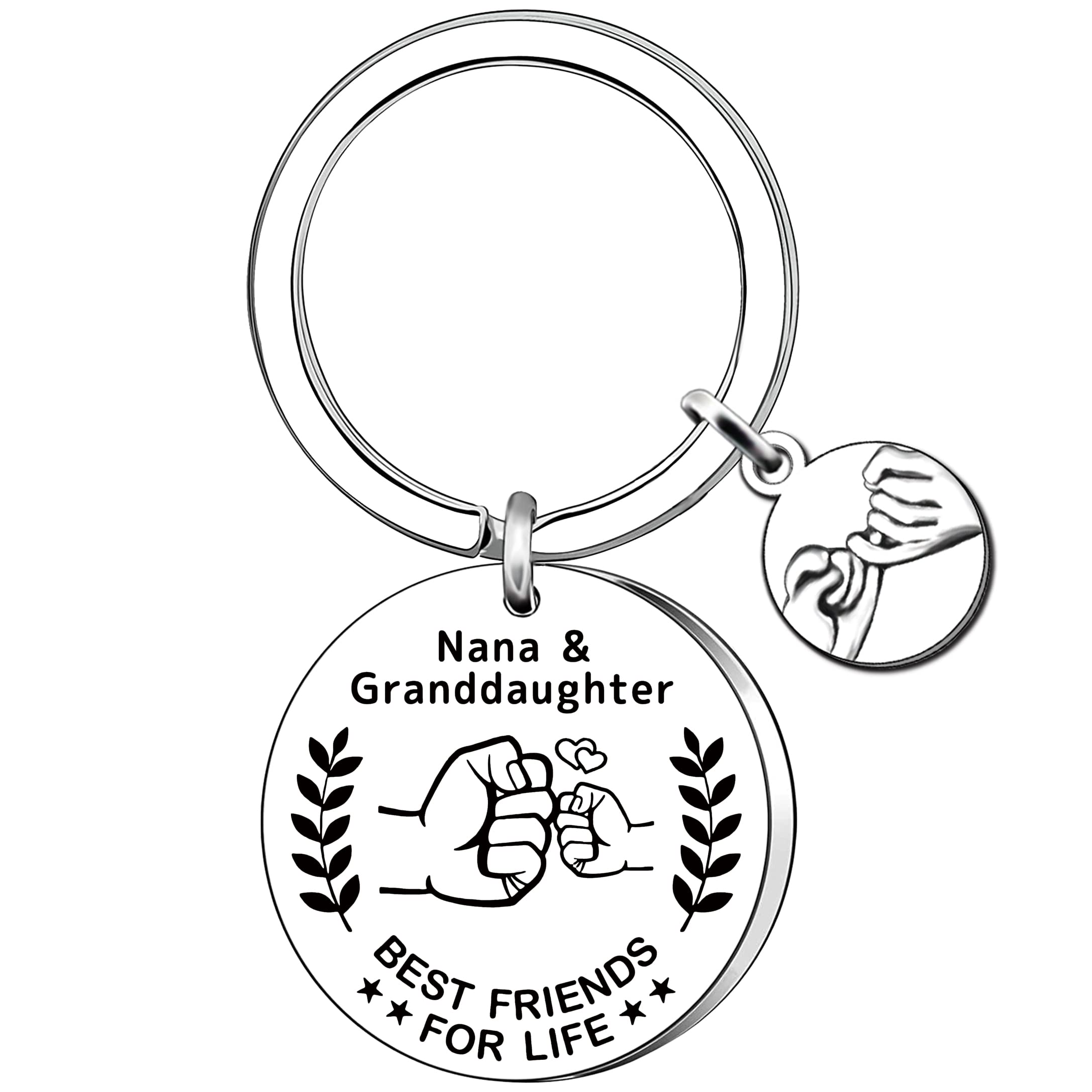 AMZQ Nana Gifts from Granddaughter Nana Birthday Gifts Christmas Mother's Day Gifts for Nana, Silver, One Size, Women