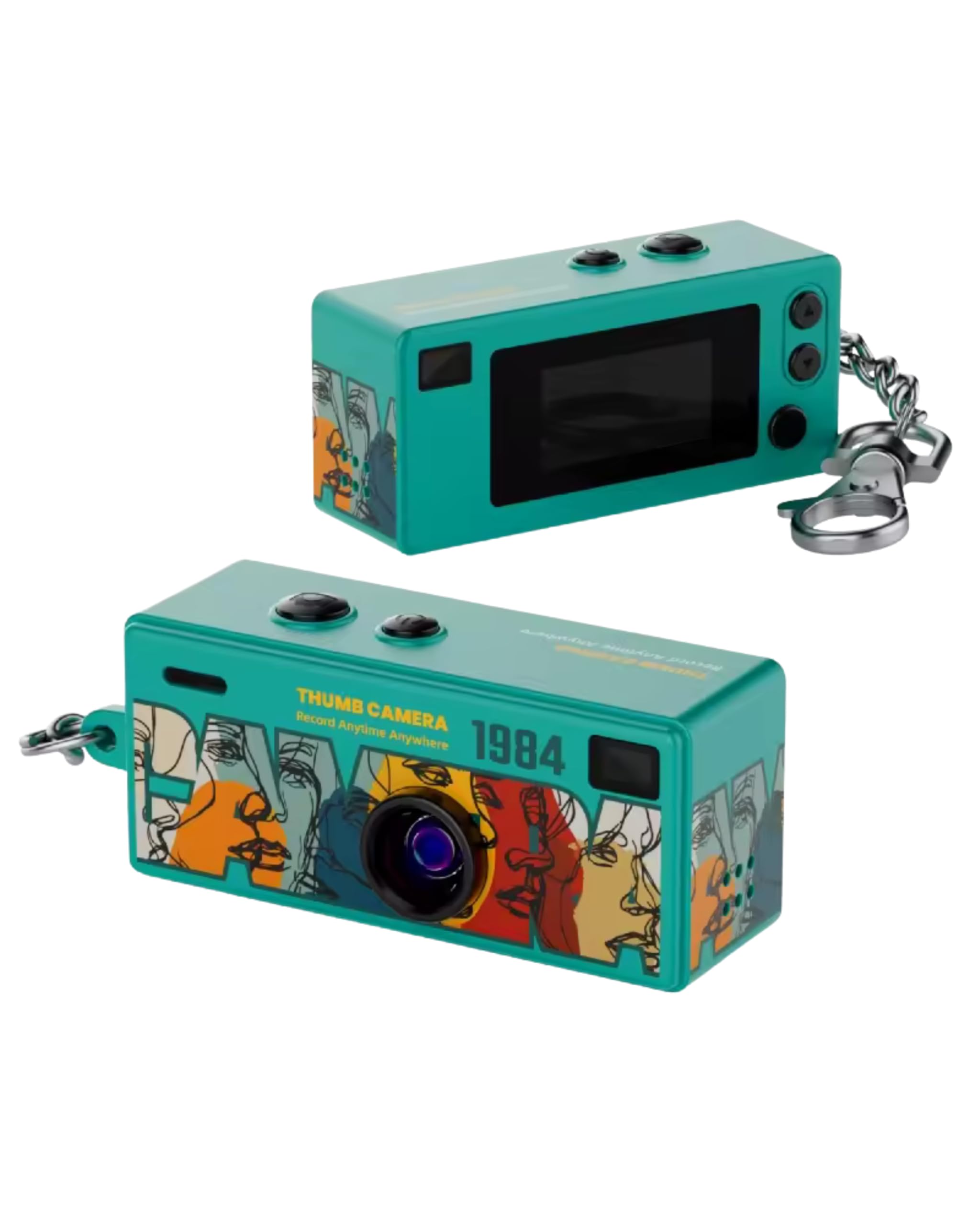 mavie retro mini thumb camera | 1080p hd pocket digital camera with lcd screen | compact camera for travel, photography, vlogging & aesthetic content