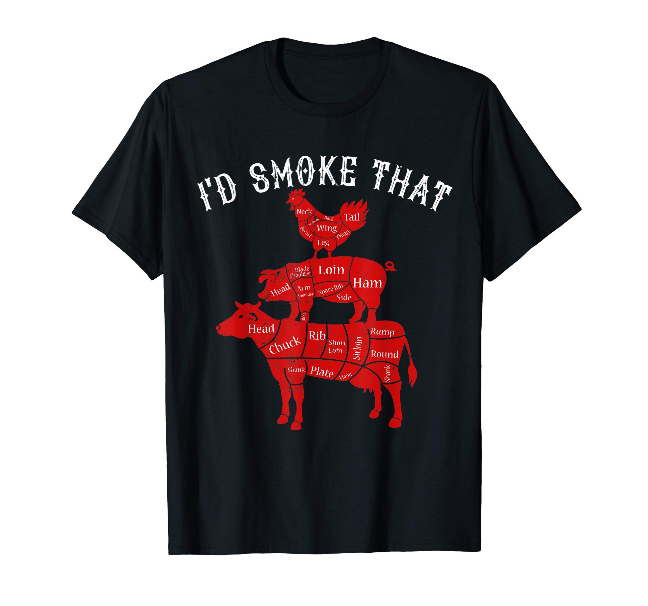 I'd Smoke That Barbecue Grilling BBQ Smoker Gift for Dad T-Shirt