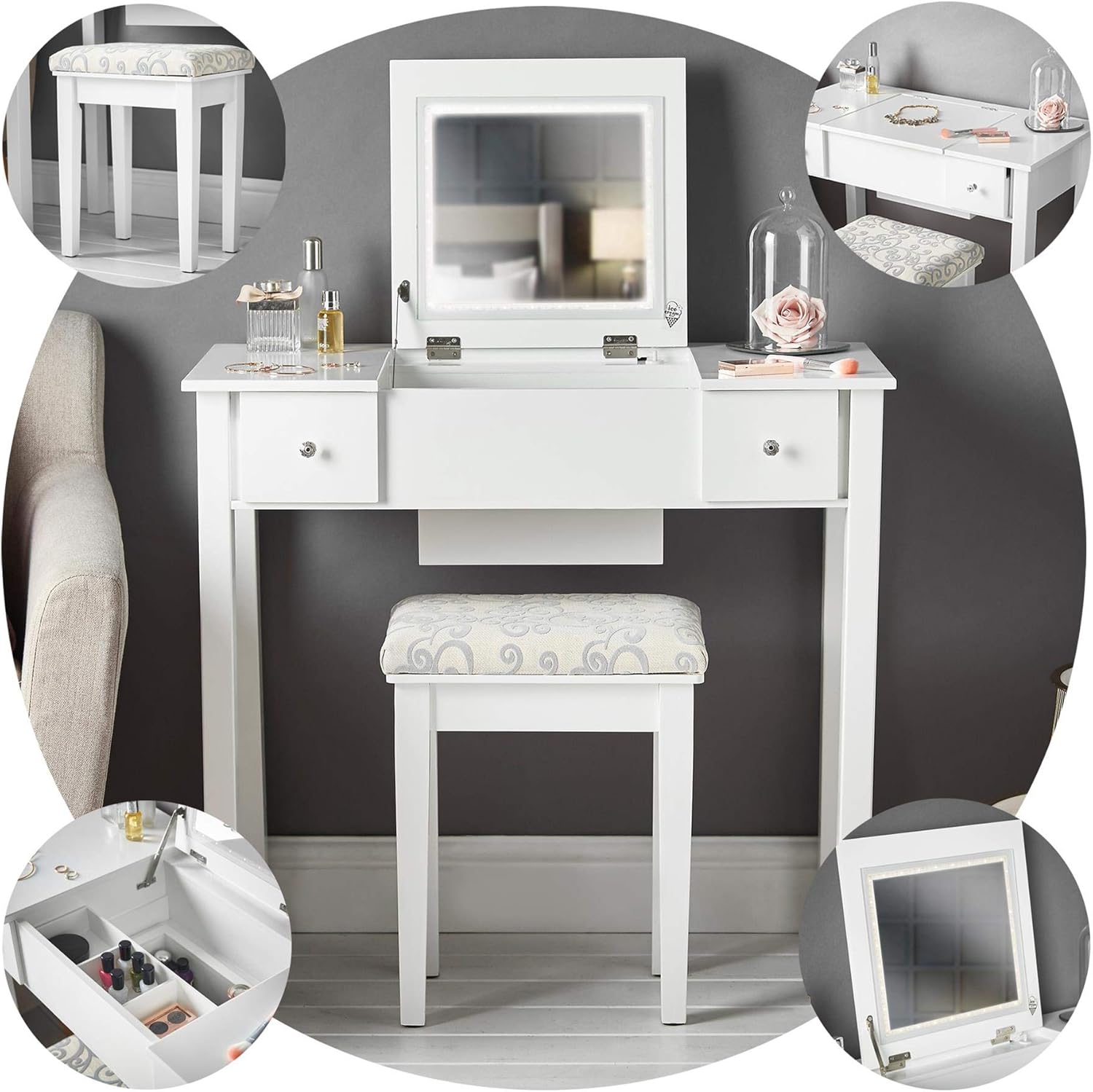 tavolo di vanità per ragazze di 8 anni 12
