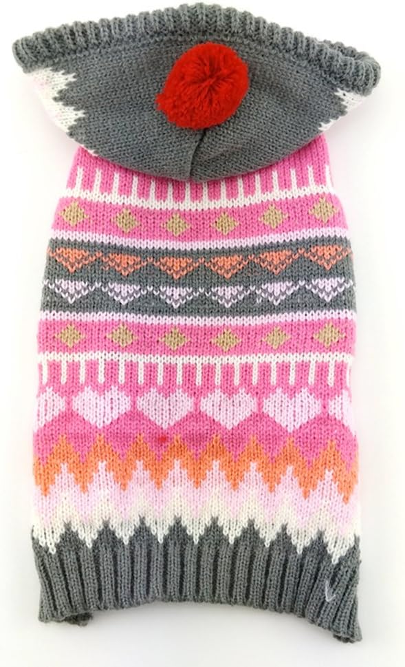 NACOCO Dog Sweater Cat Snowflake Sweater Hoodies Halloween Christmas Holiday Party (L)