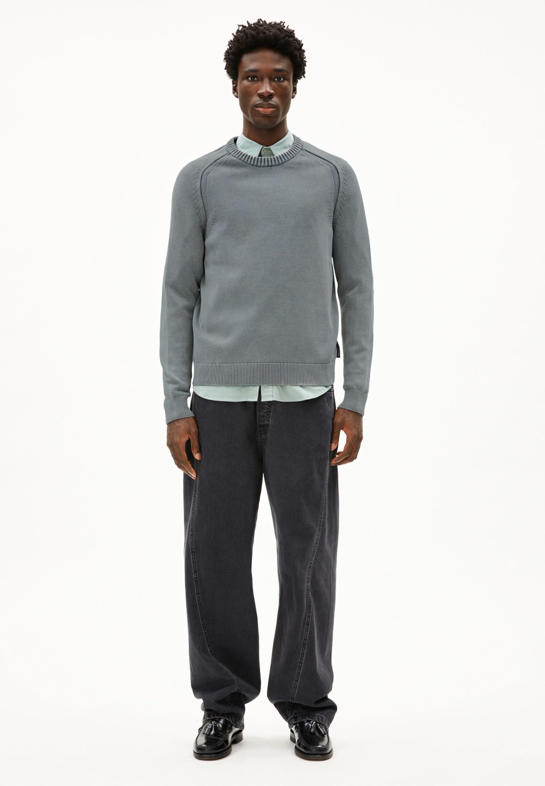 ARMEDANGELS Herren Pullover aus Bio-Baumwolle VAANJO GMT DYE Regular Fit