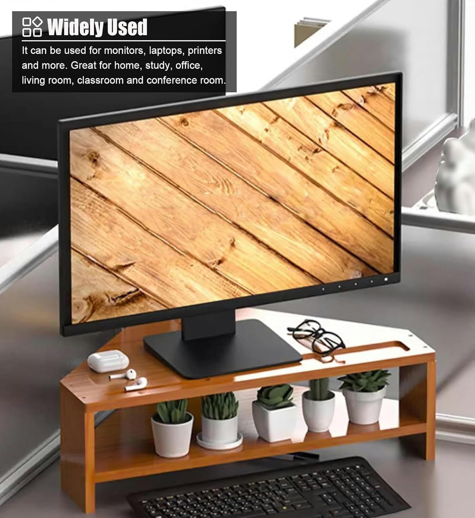 stojak na monitor, Stojak narożny pod monitor, stojak mon(Orange)