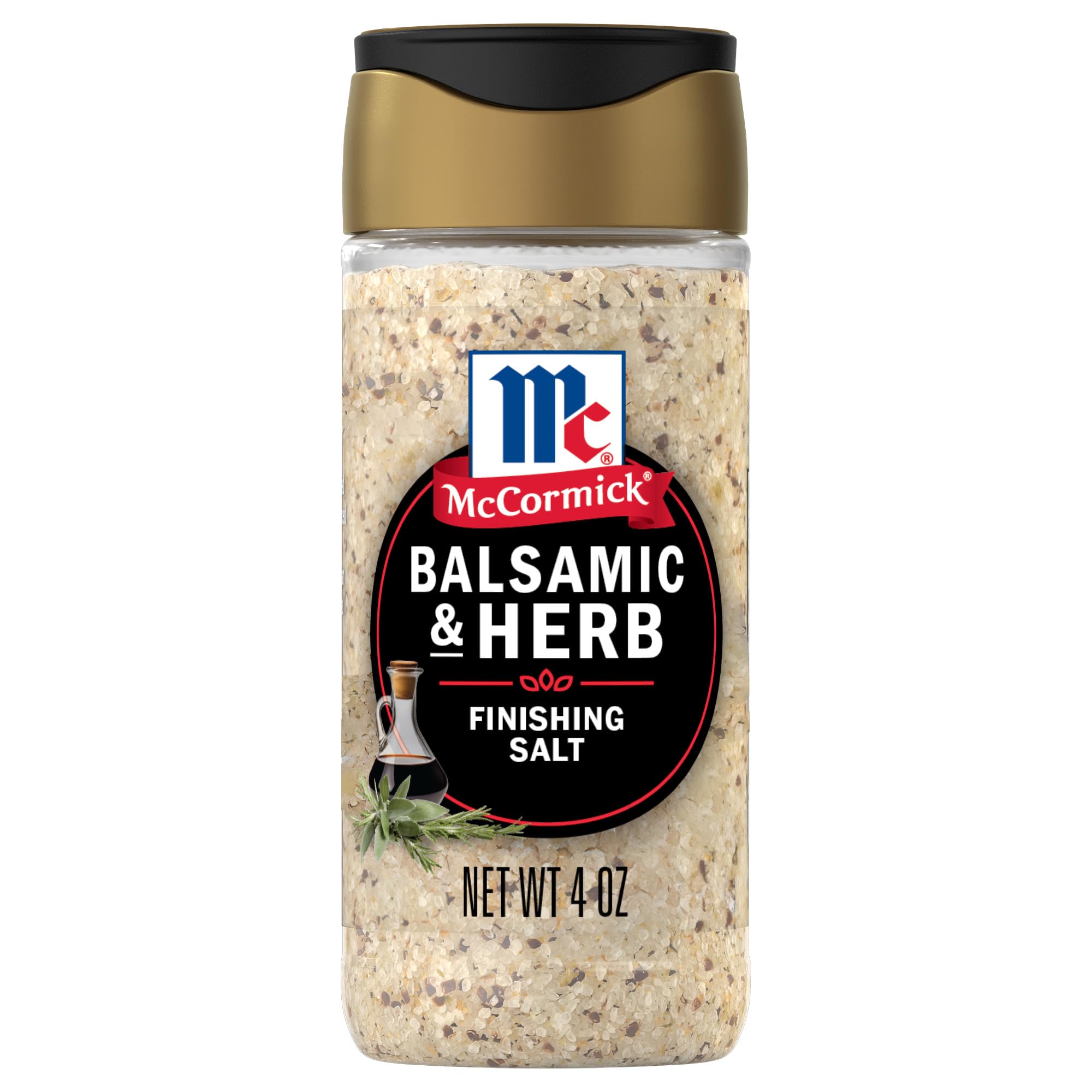 McCormickFinishing Salt, Balsamic & Herb, Limited Edition, Balsamic Vinegar Flavor, For Caprese Salad, Pork, Chicken, Salad Dressing, Olive Oil, Pasta, Sauce, Steak Rub, and More, 4 oz