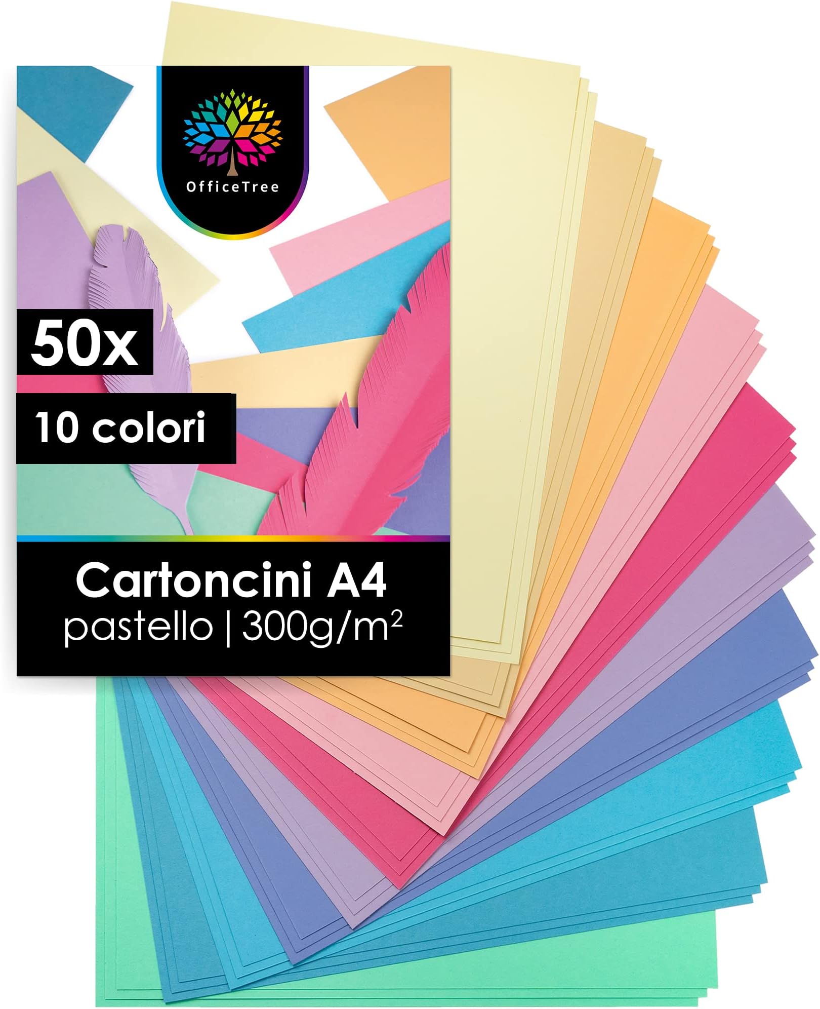 Carta Colorata Pastello A4 - 100 Fogli 80gr Per Fai Da Te, Decorazioni E Lavoretti Creativi