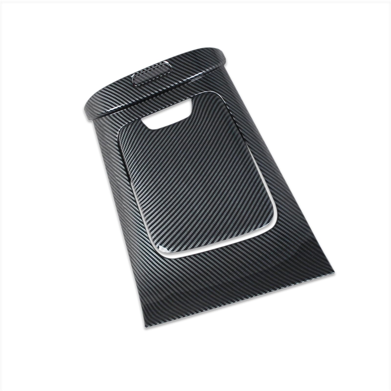 RQING for Mercedes-Benz New GLC GLC300 X254 2023 2024 2025 2026 Front Center Console Dashboard Panel Cup Holder Cover Trims Carbon Fiber Pattern