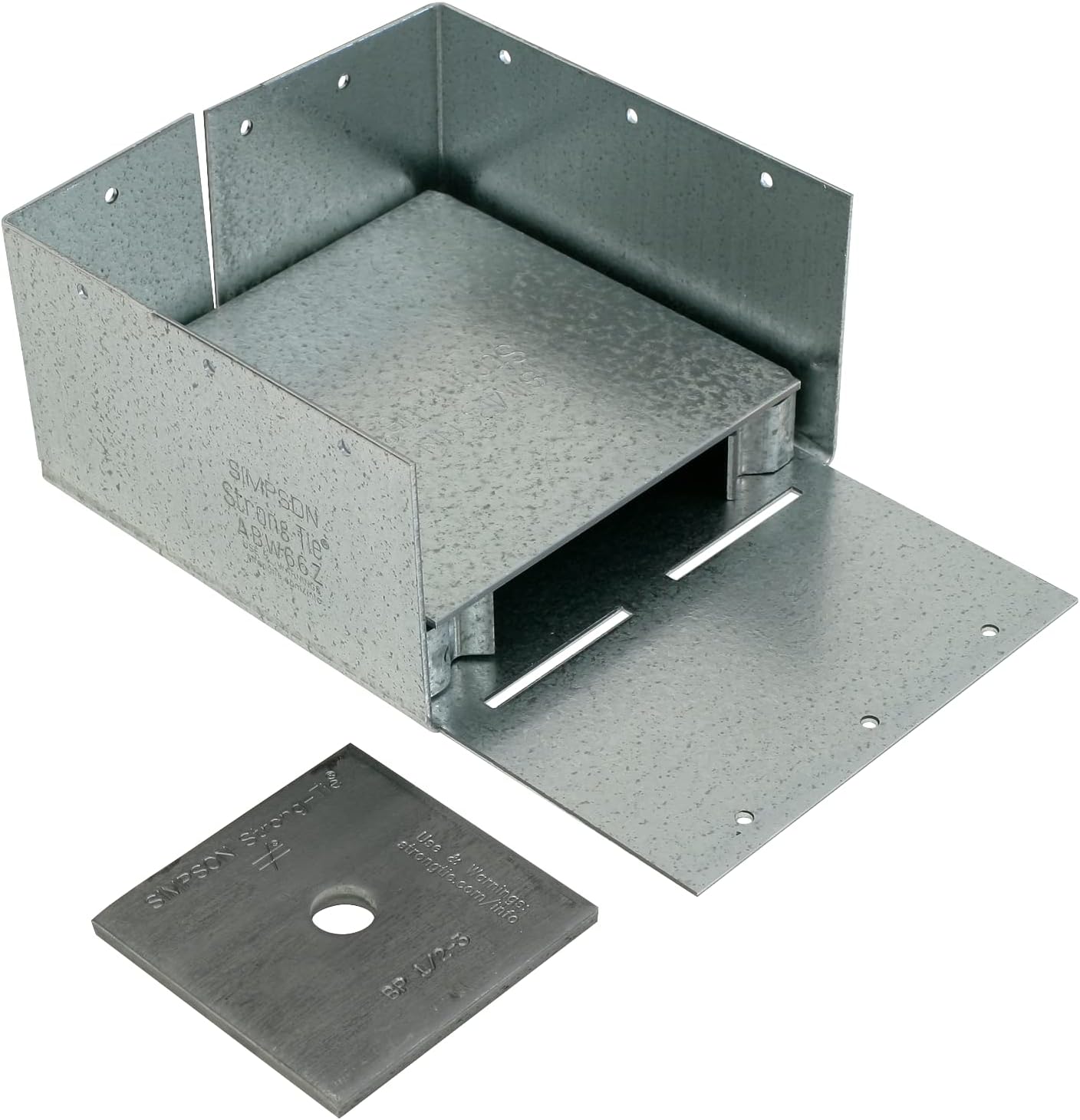 Simpson Strong-Tie ABW66Z ABW ZMAX Galvanized Adjustable Standoff Post Base for 6x6