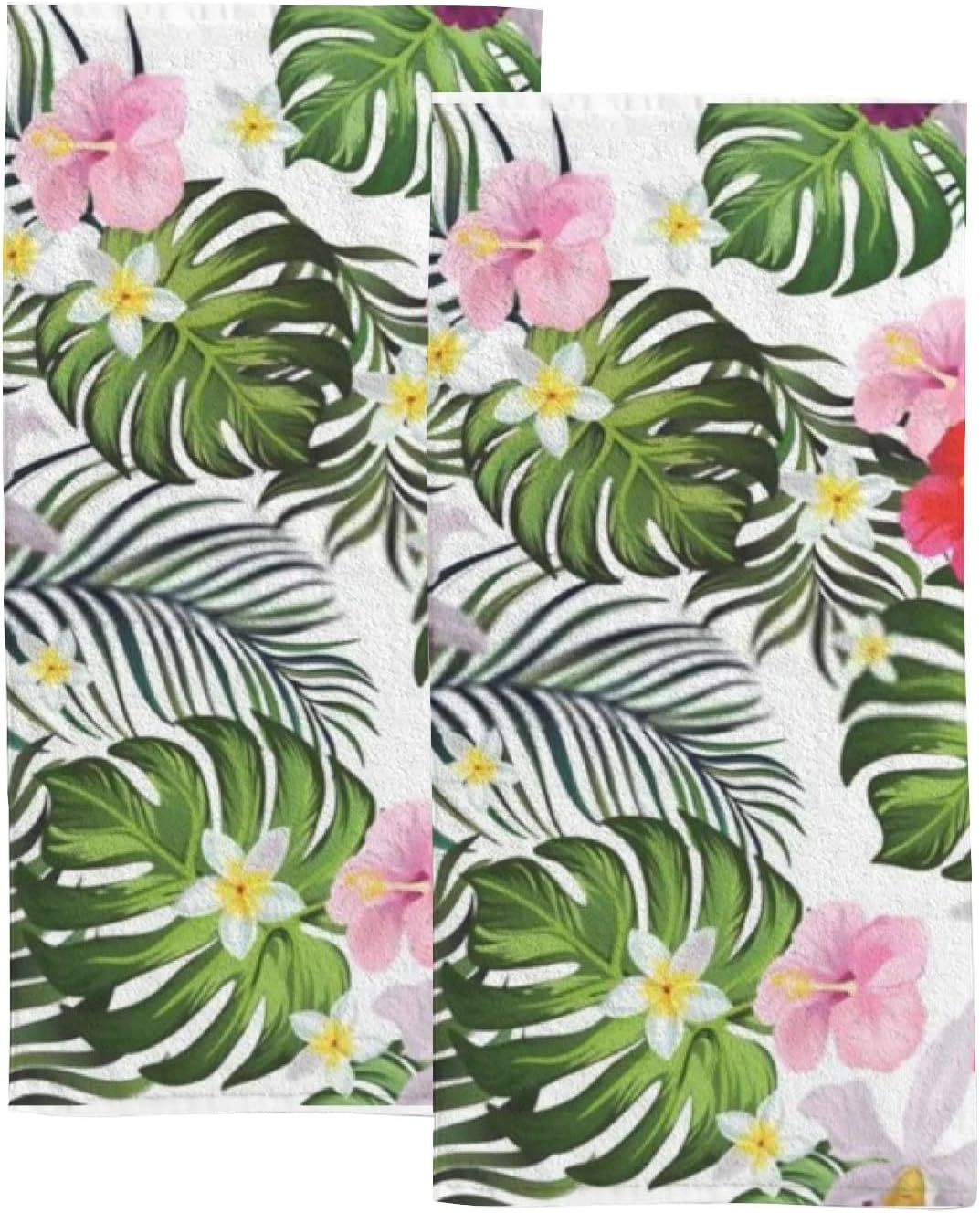 Amazon.com: HGOD DESIGNS Tropical Flower Hand Towels,Watercolor Summer ...