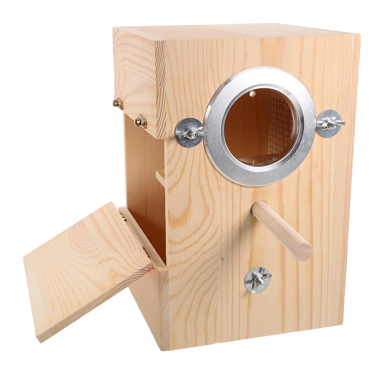 HEMOTON Boîte pour Oiseaux Nichoir Pratique pour Perroquets et Petits Oiseaux Accessoire de Nidification pour Décoration de Jardin et Protection Prédateurs