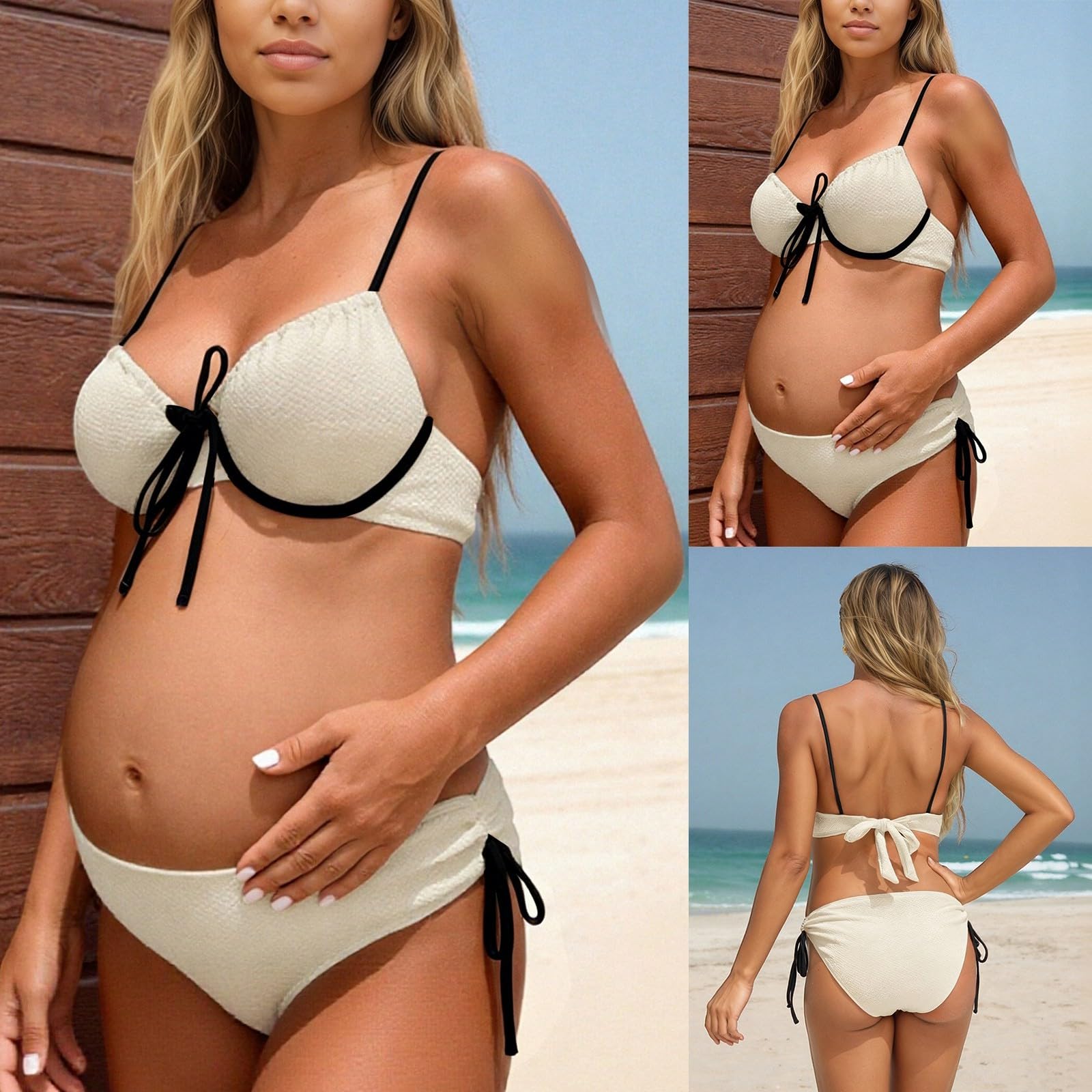 Generisch Moderno traje de baño premamá de dos piezas con cordón para una comodidad óptima en verano