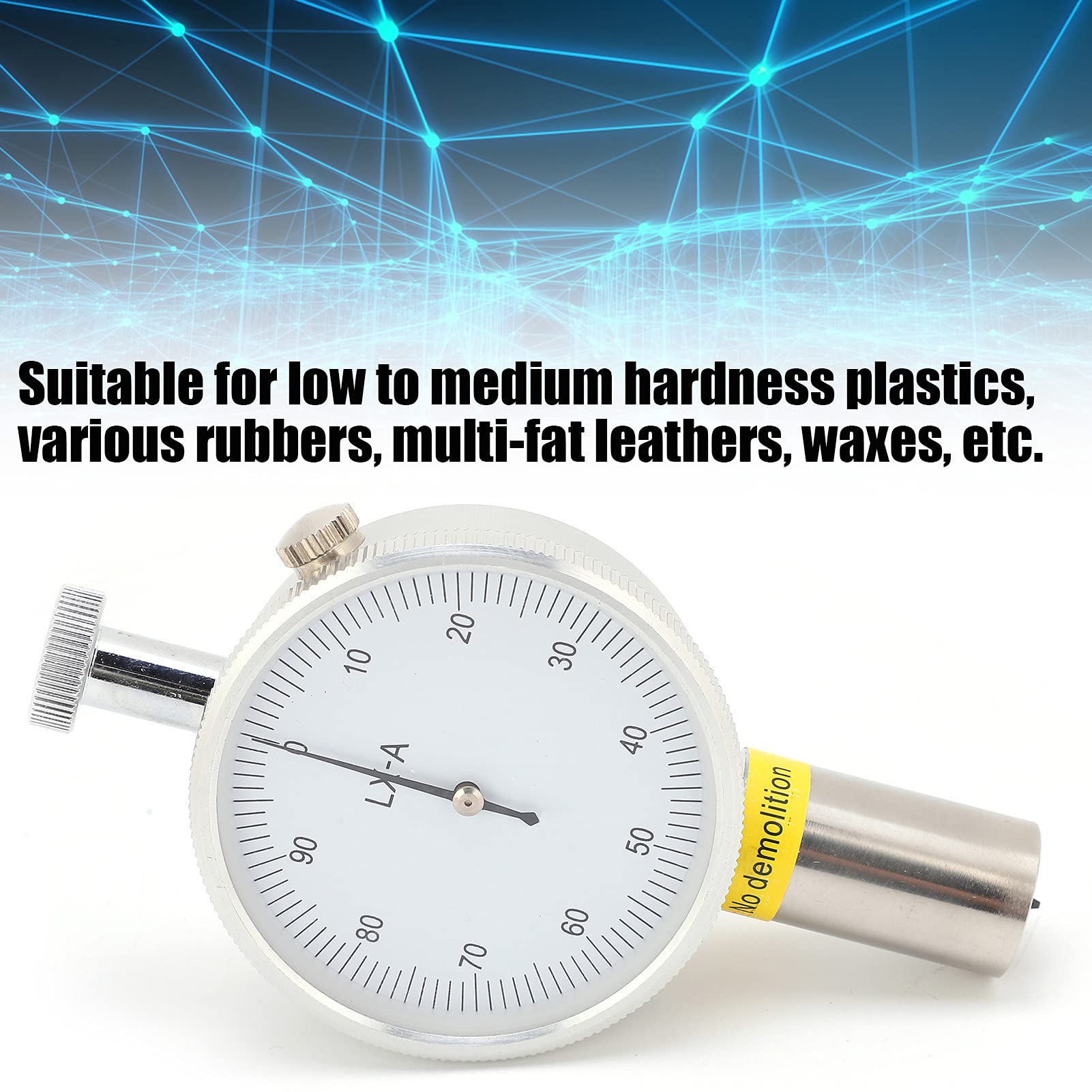 Yuecoom Hardness Tester, Pointer Shore Durometer Portable Hardness Tester Measuring Gauge Suitable for Testing Plastic Rubber