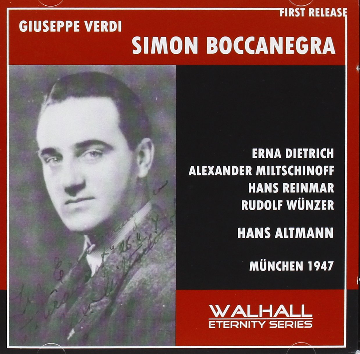 Verdi: Simon Boccanegra (Hans Reinmar / Erna Dietrich / Munich Radio Orchestra / Hans Altmann)