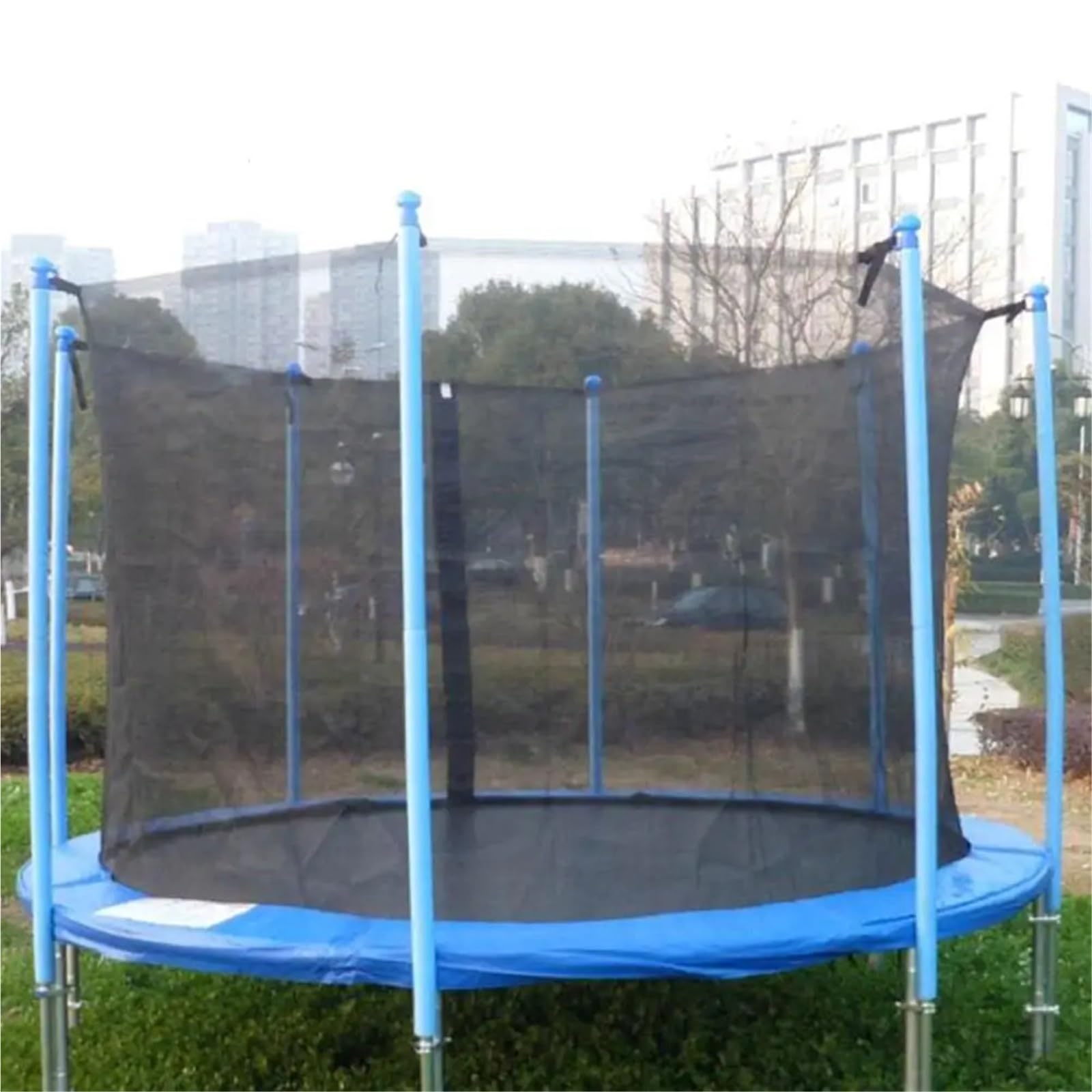 Wymienna siatka zabezpieczająca trampolinę, trwała obudowa na 6/8 biegunów pasuje do okrągłych ram 182.9 cm/243.8 cm/304.8 cm, uniwersalne rozwiązanie bezpieczeństwa trampoliny, zwiększona ochrona
