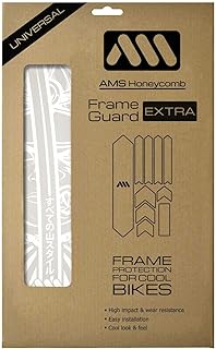 All Mountain Style AMSFG2BLWH Honeycomb High Impact Frame Guard Extra - Protects Your Bike from Scratches and dings, Ronin/White