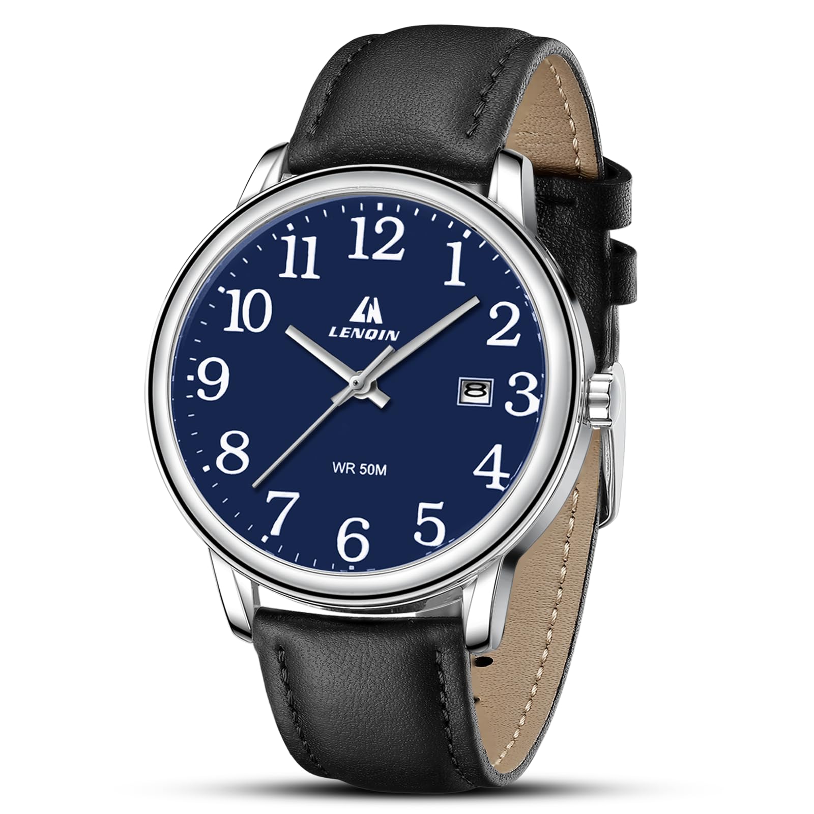 Herren Uhr Uhren Herren Analog Quarzuhr Wasserdicht Armbanduhr Herren Easy Reader 38mm Erweiterungs Band Fashion Business Armbanduhr mit Datum