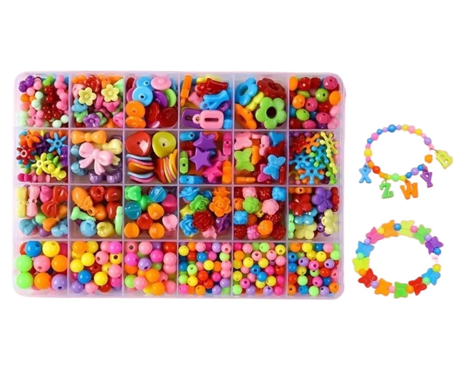 QuxetlRyz Craft Beading Kit Arts Crafts DIY Handmade Beaded Kit Toy Jewelry Set Making Beads(Color3)
