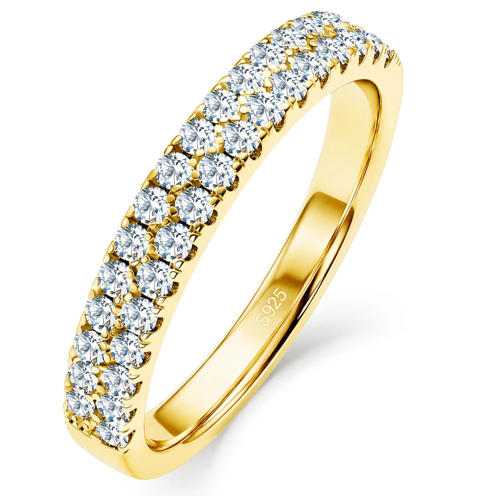 WES Half Eternity Moissanite Wedding Band