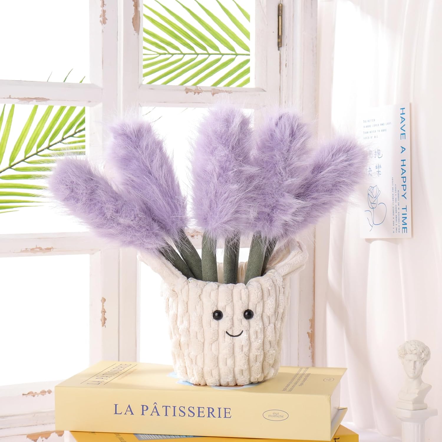 Apricot Lamb Potted Lavender Stuffed Animals for Kids, Soft Cute Plush Toys for Baby Girl and Boy, Fluffy Potted Lavender