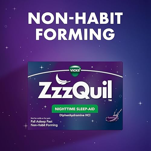 Miniatura 5 de ZzzQuil - Cápsulas líquidas de ayuda para conciliar el sueño nocturno, 25 mg de difenhidramina HCl, marca No.1 de ayuda para dormir, no crea hábito,