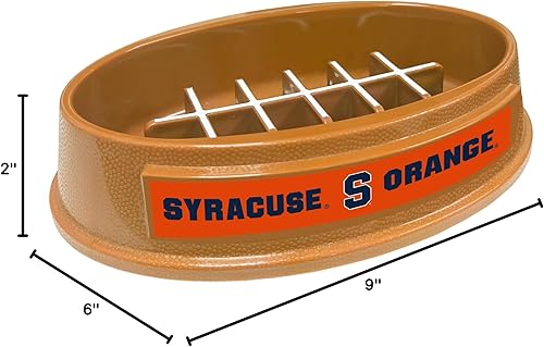 Miniatura 261 de NCAA Super-Bowl Iowa Hawkeyes - Cuenco para perros de alimentación lenta con diseño de fútbol para una digestión saludable. Cuenco antideslizante
