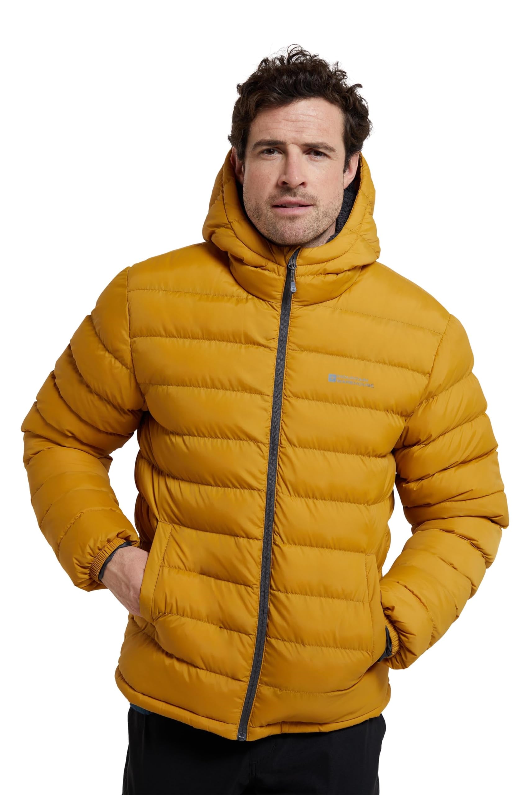 Mountain Warehouse Men's Mustard Seasons Fur-Lined Padded Jacket Xxs