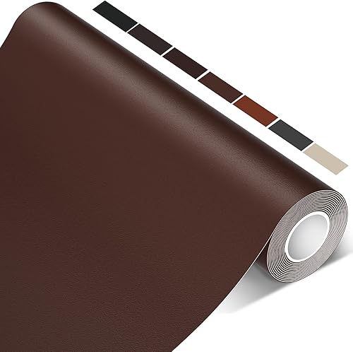 Miniatura 30 de Parche de reparación de cuero, cinta de reparación de cuero autoadhesiva de 17 x 60 pulgadas, parches de cuero grandes para sofás, muebles, asientos