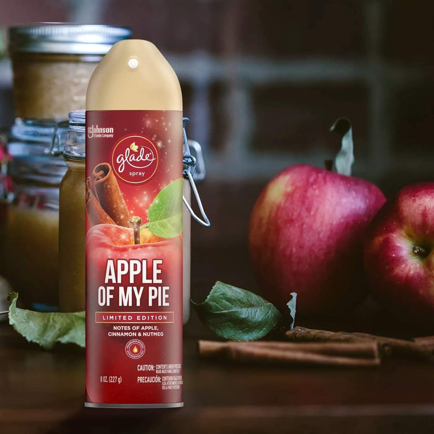 Glade Air Freshener Spray - Apple of My Pie - Net Wt. 8 OZ (227 g) Per Can - Pack of 6 Cans