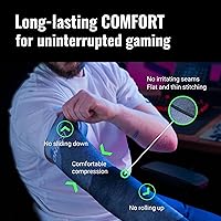 Vista 7 de ONISSI Funda de brazo para juegos para PC │Antifricción, Precisión, Mangas de compresión para alfombrilla de mouse │Regalo de deportes electrónicos