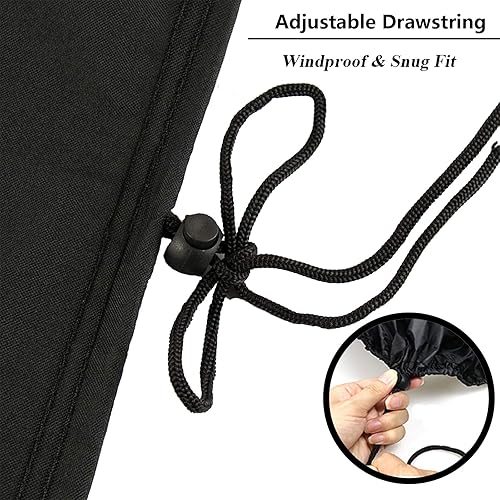 Miniatura 4 de Hengme Juego de funda para bar de patio, cubierta de mimbre resistente al agua de 41 pulgadas, para mesa de bar al aire libre, juego de muebles de