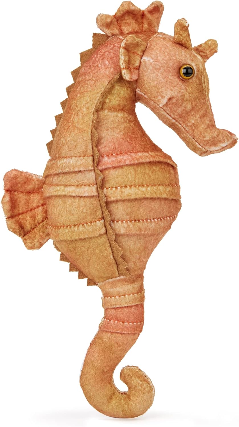 Zappi Co Plush Children's Stuffed Soft Cuddly Plush Toy-Part of Safari Animals Collection, Perfect for Kids (15cm Height)(Seahorse) - Image 2