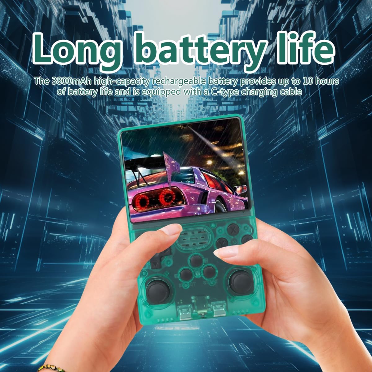 R40S Pro 3.5-Inch Mini Retro Handheld Game Console 256GB TF Memory 30000 Games w/ 3DJoysticks-Transparent Green 5 7122brGSkiL. AC SL1200