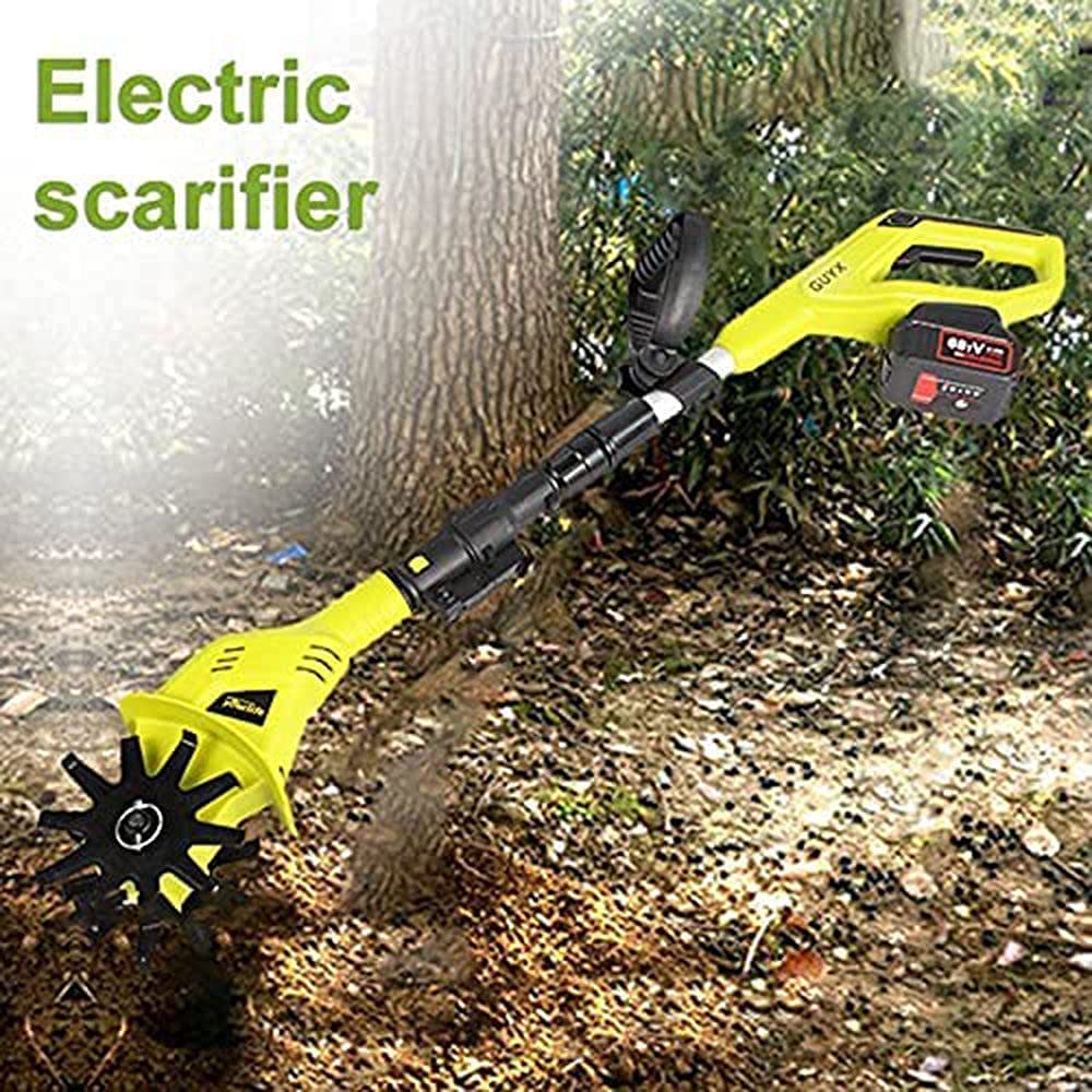 Cultivadores Eléctrico Inalámbrico, Ligero 97cm-127cm Poste Retráctil, Cultivador Eléctrico con Batería De Litio 4Ah Y Cargador Rápido