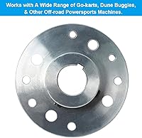 Vista 3 de Gekufa Go Kart - Buje de piñón con orificio de 1 pulgada y llave de 14 de pulgada para Go-Karts y mini bicicletas, buje de freno de piñón