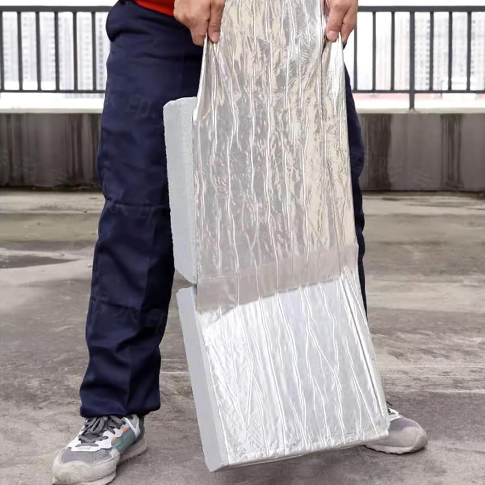 Cinta de reparación de Asfalto de Alta Resistencia para Exteriores, autoadhesiva, Resistente a la Intemperie, Impermeable, selladora, de Papel de Aluminio, para Fugas en techos, te