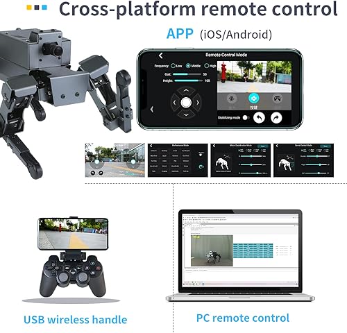 Vista 6 de Yahboom Raspberry Pi 4B Adultos AI Smart Robot Dog Python Programable 12 Articulaciones Biónico Perro Mecánico DOGZILLA Reconocimiento