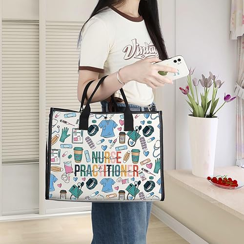 Miniatura 10 de WZMPA Enfermera practicante bolsa de cosméticos médico NP regalo enfermera practicante graduación maquillaje cremallera bolsa bolsa para enfermera